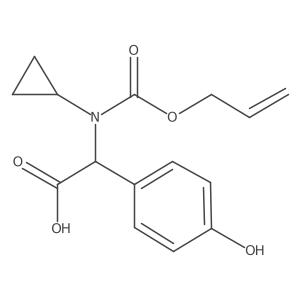 2-{Cyclopropyl[(prop-2-en-1-yloxy)carbonyl]amino}-2-(4-hydroxyphenyl)acetic acid结构式