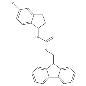 (9H-fluoren-9-yl)methyl N-(5-hydroxy-2,3-dihydro-1H-inden-1-yl)carbamate结构式