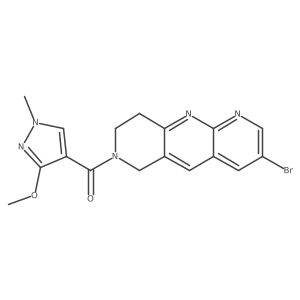 4-{3-bromo-6H,7H,8H,9H-pyrido[2,3-b]1,6-naphthyridine-7-carbonyl}-3-methoxy-1-methyl-1H-pyrazole Structure