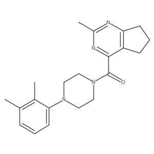 1-(2,3-dimethylphenyl)-4-{2-methyl-5H,6H,7H-cyclopenta[d]pyrimidine-4-carbonyl}piperazine结构式