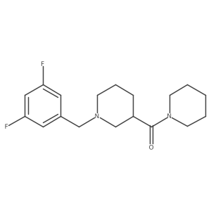 1-[(3,5-Difluorophenyl)methyl]-3-(piperidine-1-carbonyl)piperidine结构式