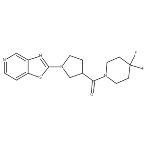 4,4-Difluoro-1-(1-{[1,3]thiazolo[4,5-c]pyridin-2-yl}pyrrolidine-3-carbonyl)piperidine Structure