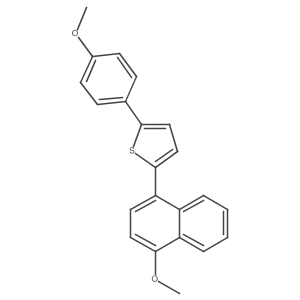 2-(4-Methoxyphenyl)-5-(4-methoxynaphthyl) thiophene结构式