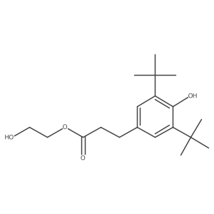 2-Hydroxyethyl 3-(3,5-ditert-butyl-4-hydroxyphenyl)propanoate结构式