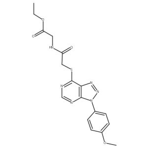 ethyl 2-(2-((3-(4-methoxyphenyl)-3H-[1,2,3]triazolo[4,5-d]pyrimidin-7-yl)thio)acetamido)acetate Structure