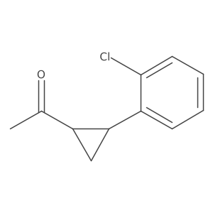 1-[2-(2-Chlorophenyl)cyclopropyl]ethan-1-one Structure