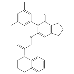 2-((2-(3,4-dihydroquinolin-1(2H)-yl)-2-oxoethyl)thio)-3-(3,5-dimethylphenyl)-6,7-dihydrothieno[3,2-d]pyrimidin-4(3H)-one Structure