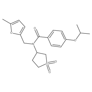 N-(1,1-dioxidotetrahydrothiophen-3-yl)-N-[(5-methylfuran-2-yl)methyl]-4-(propan-2-yloxy)benzamide Structure