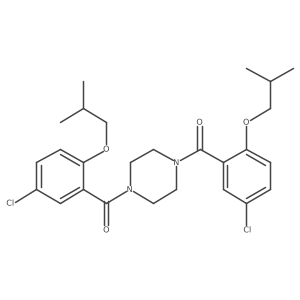 1,4-Bis(5-chloro-2-isobutoxybenzoyl)piperazine Structure
