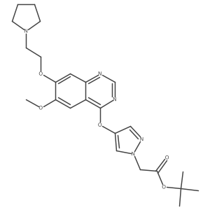 Tert-butyl 2-(4-[6-methoxy-7-(2-pyrrolidin-1-ylethoxy)quinazolin-4-yloxy]pyrazol-1-yl)acetate Structure