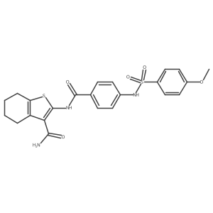 2-(4-(4-Methoxyphenylsulfonamido)benzamido)-4,5,6,7-tetrahydrobenzo[b]thiophene-3-carboxamide Structure