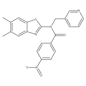 N-(5,6-dimethylbenzo[d]thiazol-2-yl)-4-nitro-N-(pyridin-3-ylmethyl)benzamide Structure