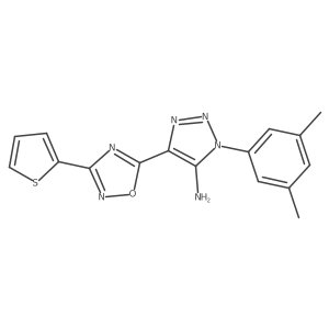 1-(3,5-dimethylphenyl)-4-[3-(thiophen-2-yl)-1,2,4-oxadiazol-5-yl]-1H-1,2,3-triazol-5-amine Structure