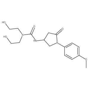 1,1-Bis(2-hydroxyethyl)-3-(1-(4-methoxyphenyl)-5-oxopyrrolidin-3-yl)urea Structure