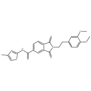 2-[2-(3,4-dimethoxyphenyl)ethyl]-N-[(2Z)-4-methyl-1,3-thiazol-2(3H)-ylidene]-1,3-dioxo-2,3-dihydro-1H-isoindole-5-carboxamide结构式