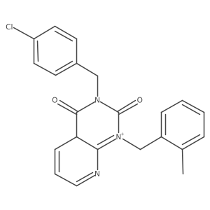 3-[(4-chlorophenyl)methyl]-1-[(2-methylphenyl)methyl]-4aH-pyrido[2,3-d]pyrimidin-1-ium-2,4-dione Structure
