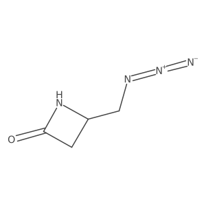 2-Azetidinone, 4-(azidomethyl)-, (4S)- Structure