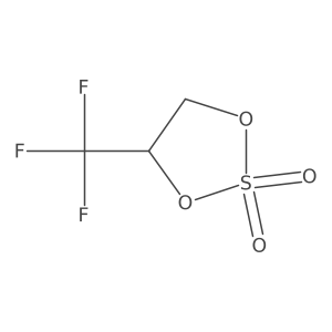 (4R)-(+)4-trifluoromethyl-2,2-dioxo-1,3,2-dioxathiolane结构式