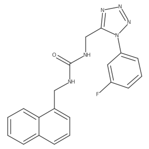 1-((1-(3-fluorophenyl)-1H-tetrazol-5-yl)methyl)-3-(naphthalen-1-ylmethyl)urea Structure
