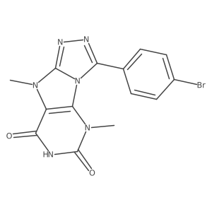 3-(4-bromophenyl)-5,9-dimethyl-5H-[1,2,4]triazolo[4,3-e]purine-6,8(7H,9H)-dione结构式