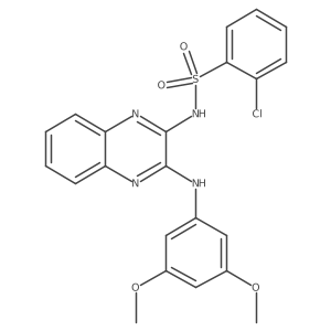 2-Chloro-n-{3-[(3,5-dimethoxyphenyl)amino]quinoxalin-2-yl}benzenesulfonamide结构式