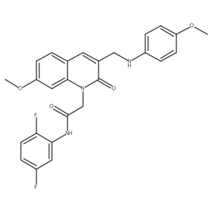 N-(2,5-difluorophenyl)-2-(7-methoxy-3-(((4-methoxyphenyl)amino)methyl)-2-oxoquinolin-1(2H)-yl)acetamide Structure