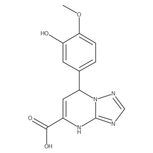 7-(3-Hydroxy-4-methoxyphenyl)-4,7-dihydro[1,2,4]triazolo[1,5-a]pyrimidine-5-carboxylic acid Structure