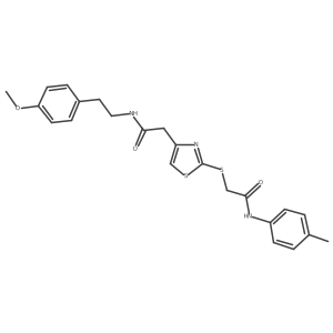 N-(4-methoxyphenethyl)-2-(2-((2-oxo-2-(p-tolylamino)ethyl)thio)thiazol-4-yl)acetamide Structure