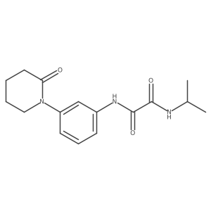 N1-isopropyl-N2-(3-(2-oxopiperidin-1-yl)phenyl)oxalamide结构式
