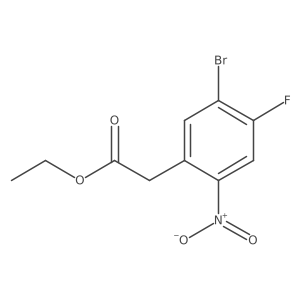Ethyl 2-(5-bromo-4-fluoro-2-nitrophenyl)acetate结构式