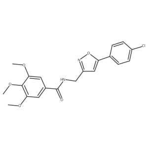 N-((5-(4-chlorophenyl)isoxazol-3-yl)methyl)-3,4,5-trimethoxybenzamide结构式