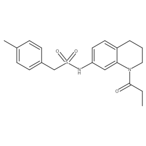 N-(1-propionyl-1,2,3,4-tetrahydroquinolin-7-yl)-1-(p-tolyl)methanesulfonamide结构式