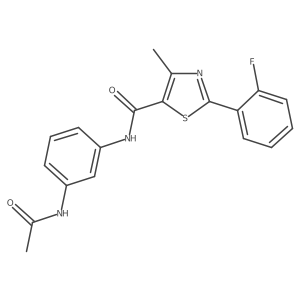 N-[3-(acetylamino)phenyl]-2-(2-fluorophenyl)-4-methyl-1,3-thiazole-5-carboxamide Structure