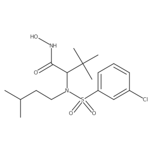 (R)-2-(3-Chloro-N-isopentylphenylsulfonamido)-N-hydroxy-3,3-dimethylbutanamide结构式
