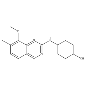 trans-4-[(8-Methoxy-7-methylquinazolin-2-yl)amino]cyclohexanol结构式