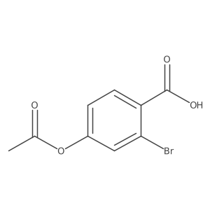 4-(Acetyloxy)-2-bromobenzoic acid结构式