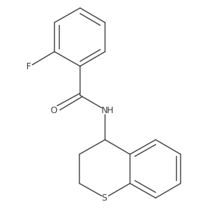 N-(3,4-dihydro-2H-thiochromen-4-yl)-2-fluorobenzamide结构式