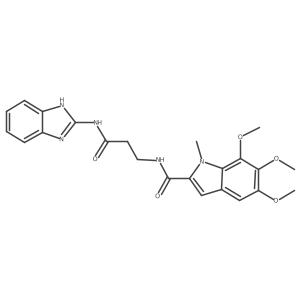 N-[3-(1,3-dihydro-2H-benzimidazol-2-ylideneamino)-3-oxopropyl]-5,6,7-trimethoxy-1-methyl-1H-indole-2-carboxamide Structure
