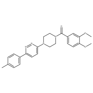 (3,4-Dimethoxyphenyl)(4-(6-(p-tolyl)pyridazin-3-yl)piperazin-1-yl)methanone Structure
