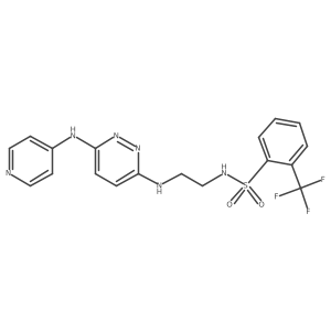 N-(2-((6-(pyridin-4-ylamino)pyridazin-3-yl)amino)ethyl)-2-(trifluoromethyl)benzenesulfonamide Structure