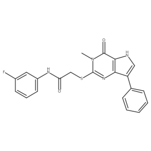 N-(3-fluorophenyl)-2-({3-methyl-4-oxo-7-phenyl-3H,4H,5H-pyrrolo[3,2-d]pyrimidin-2-yl}sulfanyl)acetamide Structure