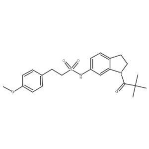 N-[1-(2,2-dimethylpropanoyl)-2,3-dihydro-1H-indol-6-yl]-2-(4-methoxyphenyl)ethane-1-sulfonamide Structure