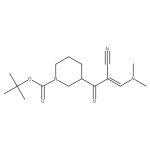 1,1-Dimethylethyl 3-[2-cyano-3-(dimethylamino)-1-oxo-2-propen-1-yl]-1-piperidinecarboxylate Structure