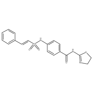 O=C(NC1=NCCS1)c1ccc(NS(=O)(=O)C=Cc2ccccc2)cc1结构式