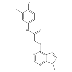 N-(3,4-dichlorophenyl)-2-({3-methyl-3H-[1,2,3]triazolo[4,5-d]pyrimidin-7-yl}sulfanyl)acetamide结构式