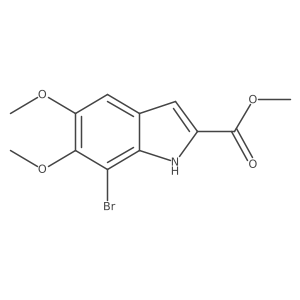 7-Bromo-5,6-dimethoxy-1h-indole-2-carboxylic acid methyl ester结构式
