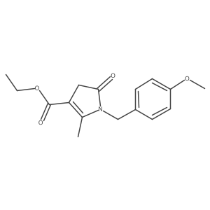 Ethyl 1-(4-methoxybenzyl)-2-methyl-5-oxo-4,5-dihydro-1h-pyrrole-3-carboxylate结构式