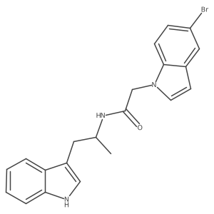 2-(5-bromo-1H-indol-1-yl)-N-[1-(1H-indol-3-yl)propan-2-yl]acetamide结构式