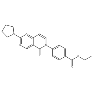ethyl 4-[5-oxo-2-(1-pyrrolidinyl)pyrido[4,3-d]pyrimidin-6(5H)-yl]benzoate Structure