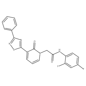 N-(2,4-difluorophenyl)-2-[2-oxo-3-(3-phenyl-1,2,4-oxadiazol-5-yl)pyridin-1(2H)-yl]acetamide Structure